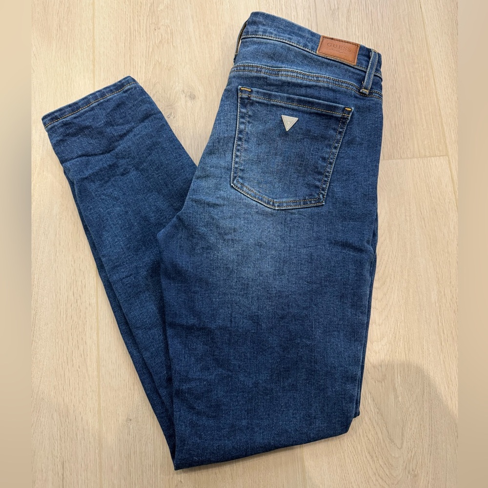 Blue GUESS cotton Denim Jeans straight